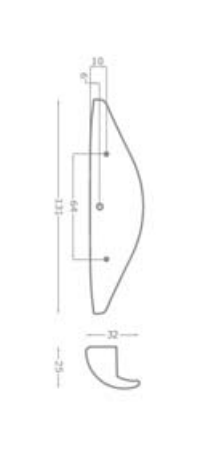 Kit V433 Maniglia in Zama Pressofusa Cromo Lucido Cf.Pz.1