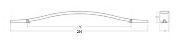 08.1399 Maniglia in Zama Pressofusa Cromo Lucido Cf.Pz.1