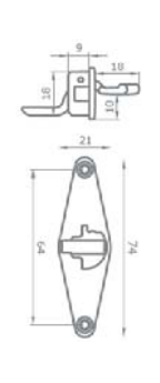 Kit V1345 Maniglia in Zama Pressofusa Cromo Lucido Cf.Pz.1