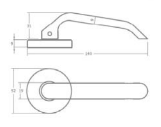 Kit V1786 Maniglia per Porta Cromo Lucido Cf.Pz.1