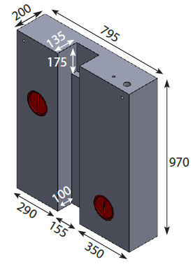 Serbatoio Acqua per Ducato X250 Sagomato 142 Litri Nero