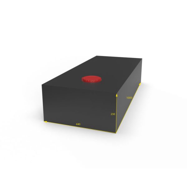 Serbatoio per Acqua 102L 44x23x100 cm Nero