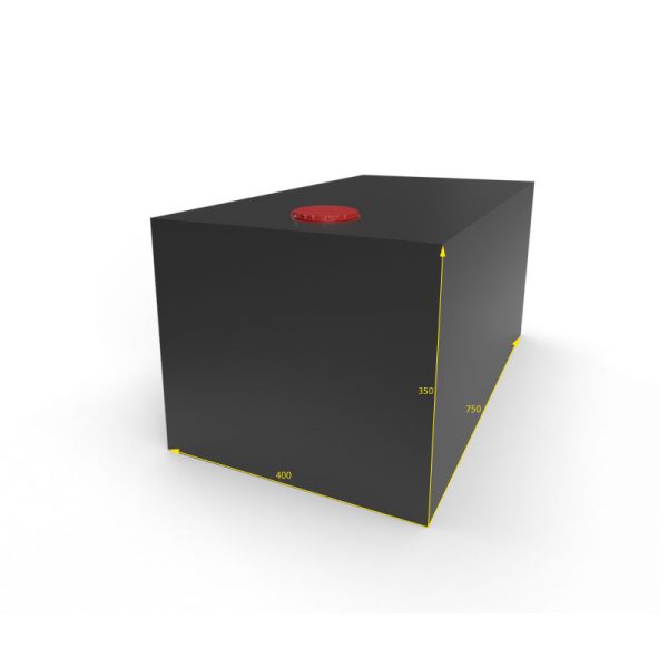 Serbatoio per Acqua 105L 40x35x75 cm Nero