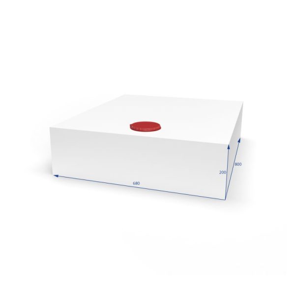 Serbatoio per Acqua 108L 68x20x80 cm Bianco