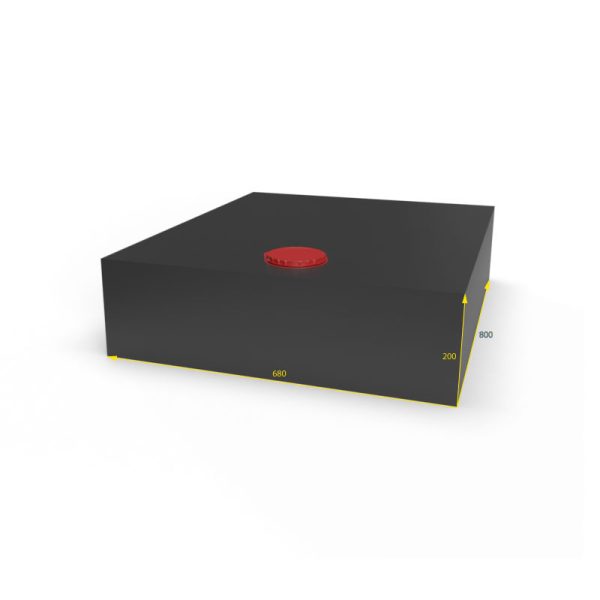 Serbatoio per Acqua 108L 68x20x80 cm Nero