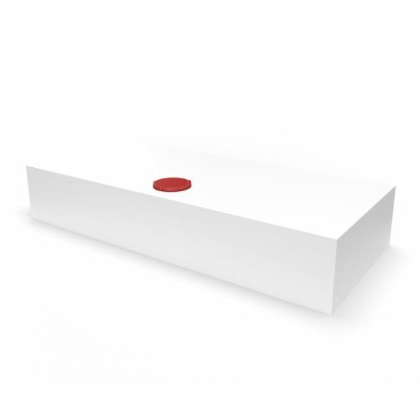 Serbatoio per Acqua 115L 115x20x50 cm Bianco