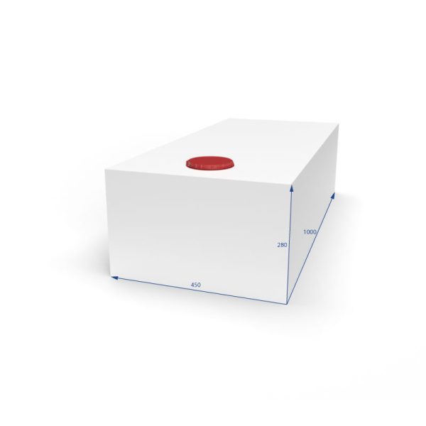 Serbatoio per Acqua 125L 45x28x100 cm Bianco