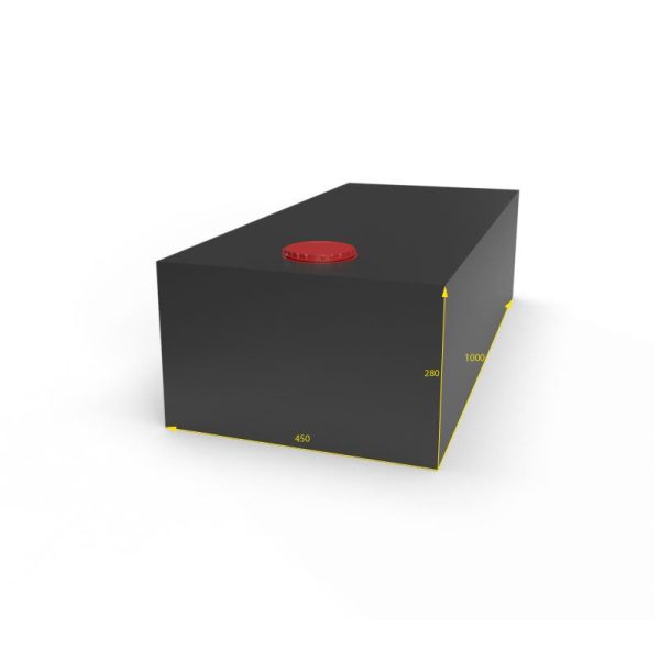 Serbatoio per Acqua 125L 45x28x100 cm Nero