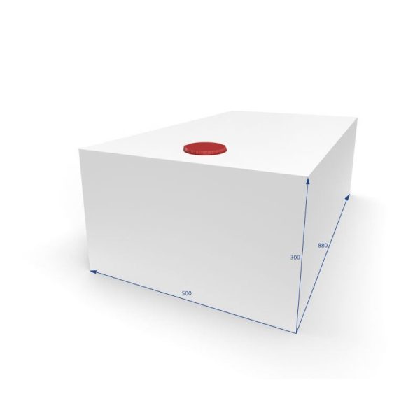 Serbatoio per Acqua 132L 50x30x88 cm Bianco