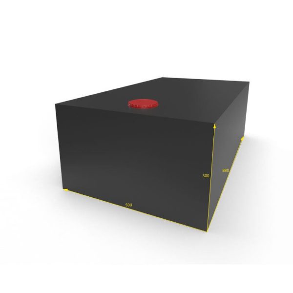Serbatoio per Acqua 132L 50x30x88 cm Nero