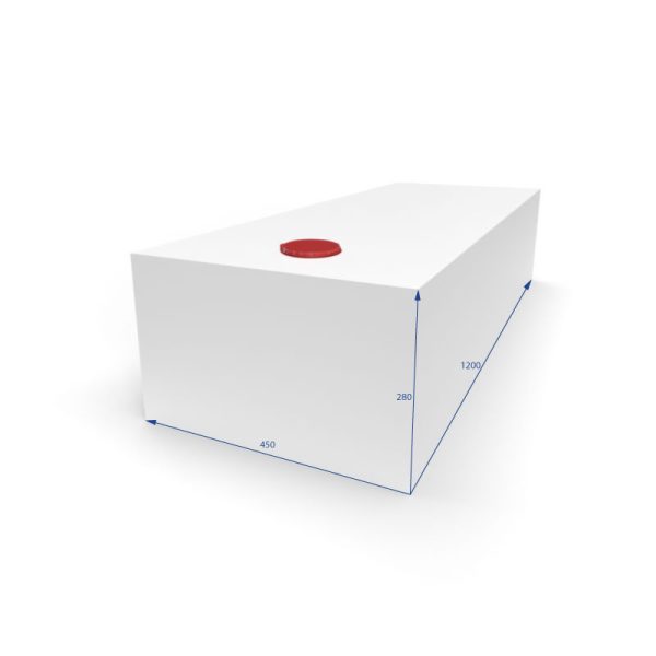 Serbatoio per Acqua 150L 45x28x120 cm Bianco