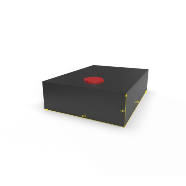 Serbatoio per Acqua 30L 40x14x55 cm Nero