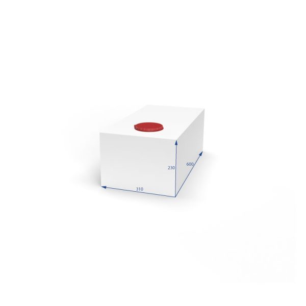 Serbatoio per Acqua 44L 31x23x60 cm Bianco