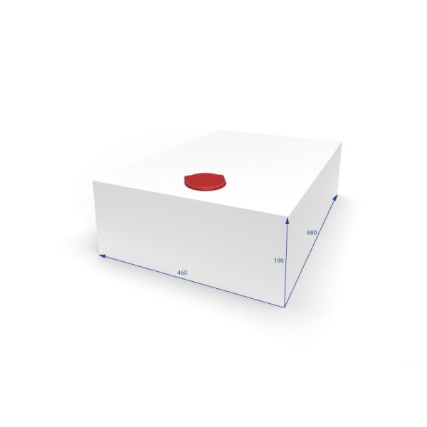 Serbatoio per Acqua 59L 46x19x68 cm Bianco