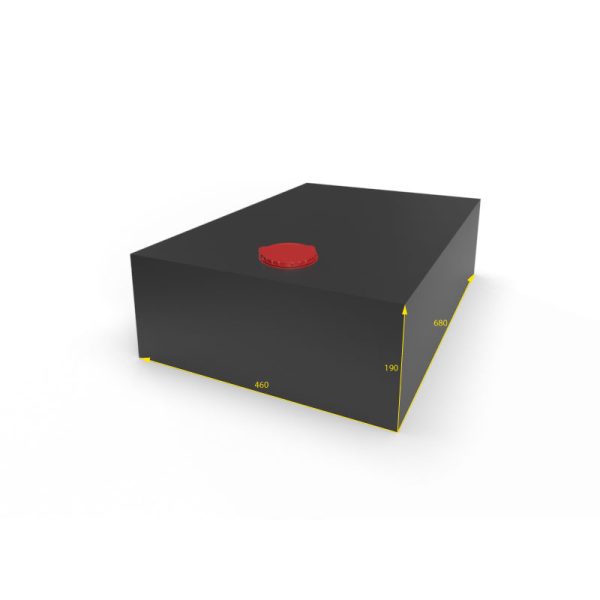 Serbatoio per Acqua 59L 46x19x68 cm Nero