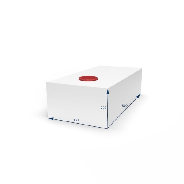 Serbatoio per Acqua 64L 38x22x77 cm Bianco