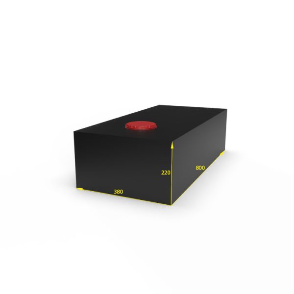 Serbatoio per Acqua 64L 38x22x77 cm Nero