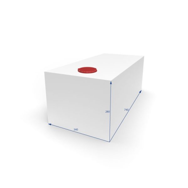 Serbatoio per Acqua 68L 34x28x74 cm Bianco