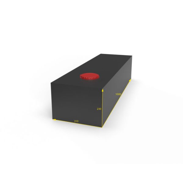 Serbatoio per Acqua 73L 31x23x100 cm Nero