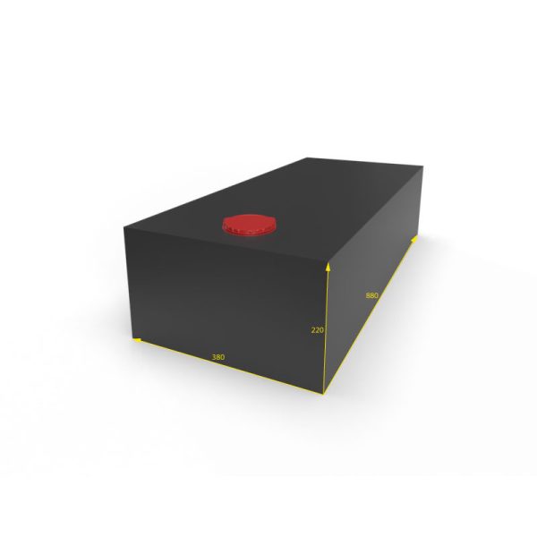 Serbatoio per Acqua 73L 38x22x88 cm Nero