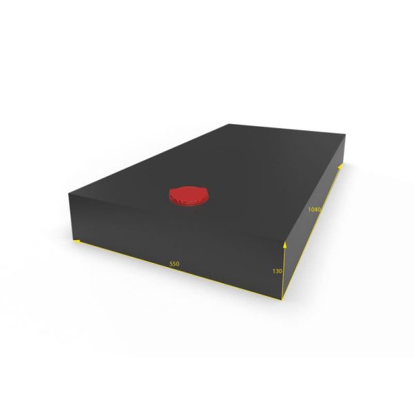 Serbatoio per Acqua 74L 55x13x104 cm Nero