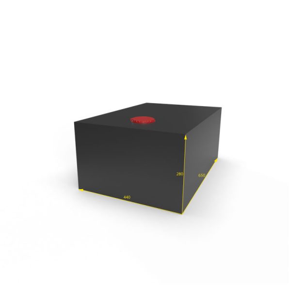 Serbatoio per Acqua 80L 44X28X65 cm Nero