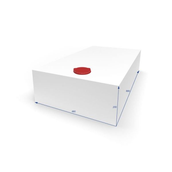 Serbatoio per Acqua 84L 48x20x88 cm Bianco