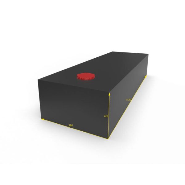 Serbatoio per Acqua 93L 38x22x112 cm Nero