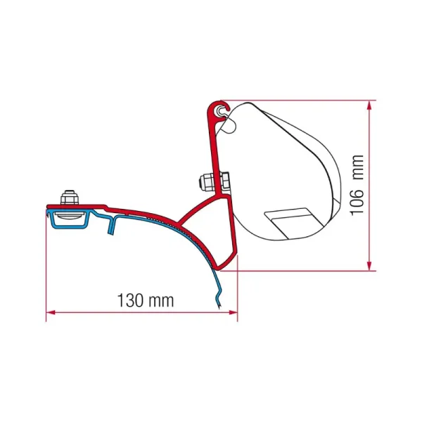 Staffe F35 Pro Fiamma Kit Canalina VW T5/T6 Multivan Trasporter