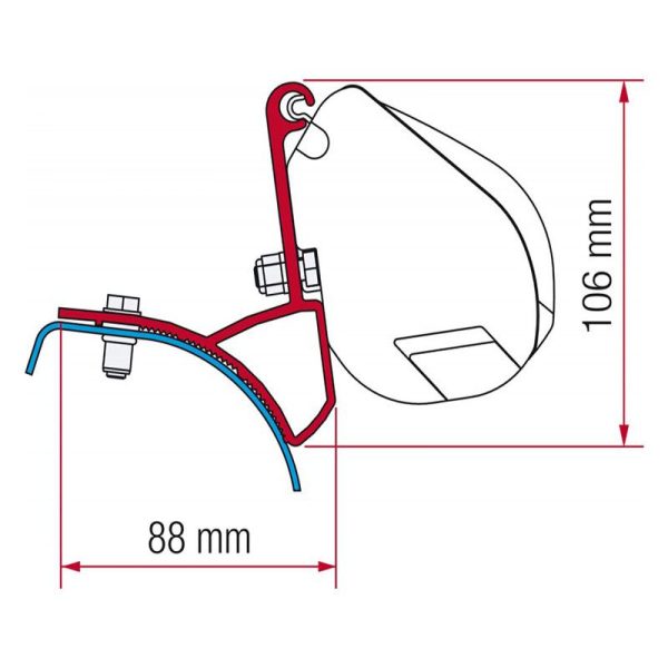 Staffe F35 Pro Fiamma Kit Renault Trafic, Opel Vivaro, Nissan Primastar
