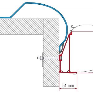 Staffe F45/ F70 Adapter Arca 400 Fiamma per Camper