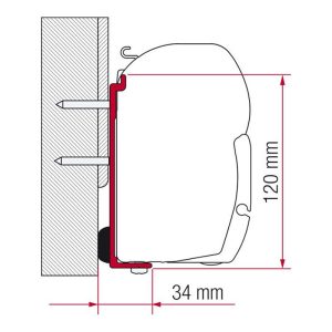 Staffe F45/ F70 Kit Dethleffs Globebus Fiamma per Camper