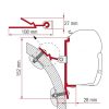 Staffe F45/ F70 Kit Hymer S Adapter U Fiamma per Camper