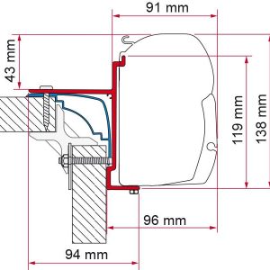 Staffe F45/F70 Kit Laika Ecovip/Bürstner/Hobby Fiamma per Camper