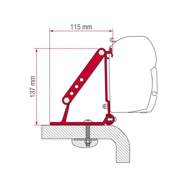 Staffe F45/ F70 Kit roof Adapter Fiamma per Camper