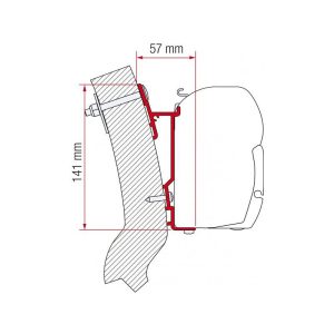 Staffe F45/F70 Adapter Wingamm Oasi 230 Fiamma per Camper