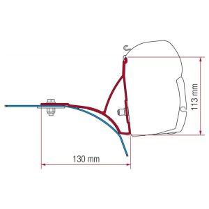 Staffe F45/F70 Fiamma Kit Fiat Ducato with Roof Rack per Camper