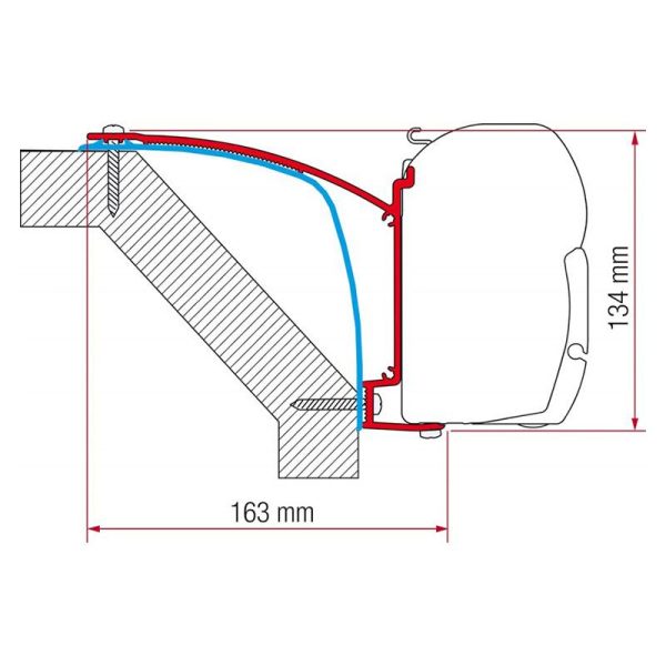 Staffe F45/F70 Kit Laika Ecovip 07 Fiamma per Camper