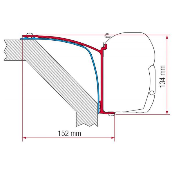 Staffe F45/F70 Kit Laika Rexosline/Ecovip 2007/Kreos 2009 Fiamma per Camper