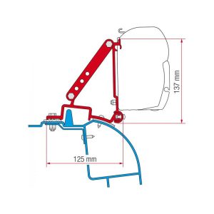 Staffe F45/F70 Fiamma Kit Master H2 e Opel Movano per Camper