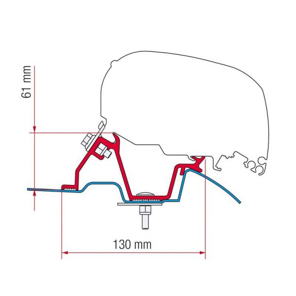 Staffe F80/F65 Fiamma ADAPTER F65 EAGLE 400 SPRINTER H2