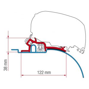 Staffe F80/F65 Fiamma Kit Ducato/ Jumper/ Boxer (high roof) prima del 06.2006