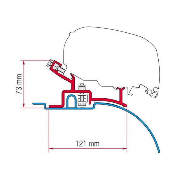 Staffe F80/F65 Fiamma Kit Ducato/Jumper/Boxer prima del 06.2006