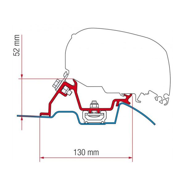 Staffe F80/F65 Fiamma Kit Mercedes Sprinter Roof Rail
