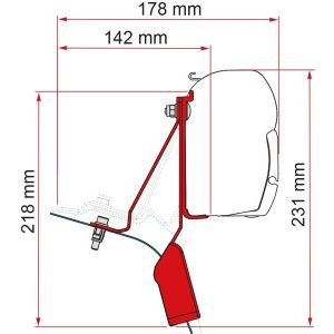 Staffe per F45 Ford Custom Nugget Lift Roof