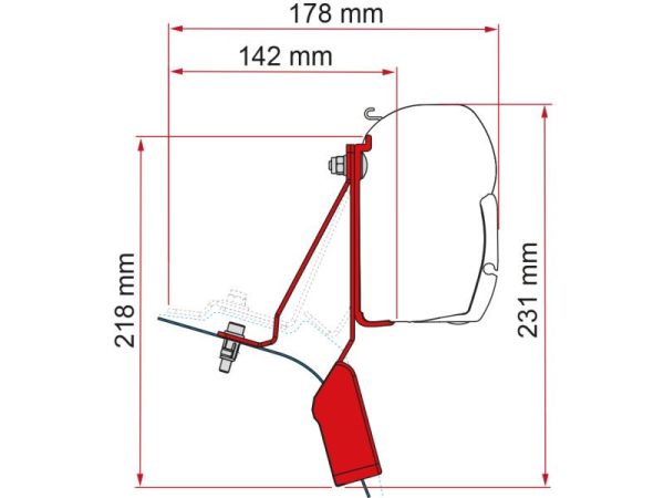 Staffe per F45 Ford Custom Nugget Lift Roof