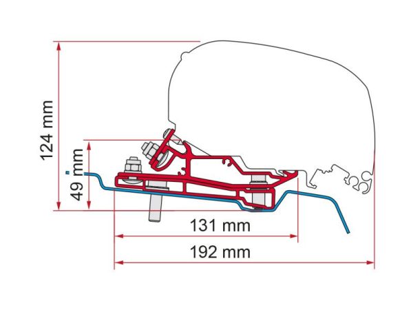 Staffe per F80/F65 per Ford Transit H3 dal 2014