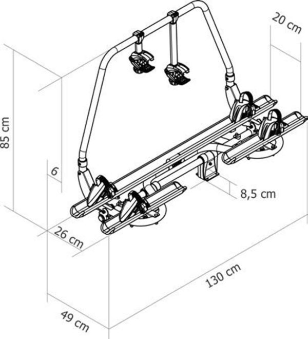 Portabici Thule Caravan Superb Basso