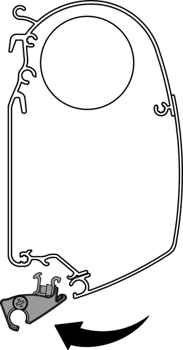 Profilo Tent-Led Mounting Rail 4,00 Metri Per Thule Omnistor 5200 Bianco