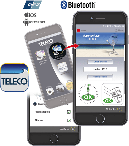 Antenna Satellitare Teleco Activsat 85T Twin LNB